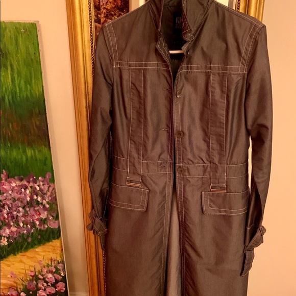 GFF Ferre Trench Coat US 6 Good Condition Gray - Picture 4 of 4
